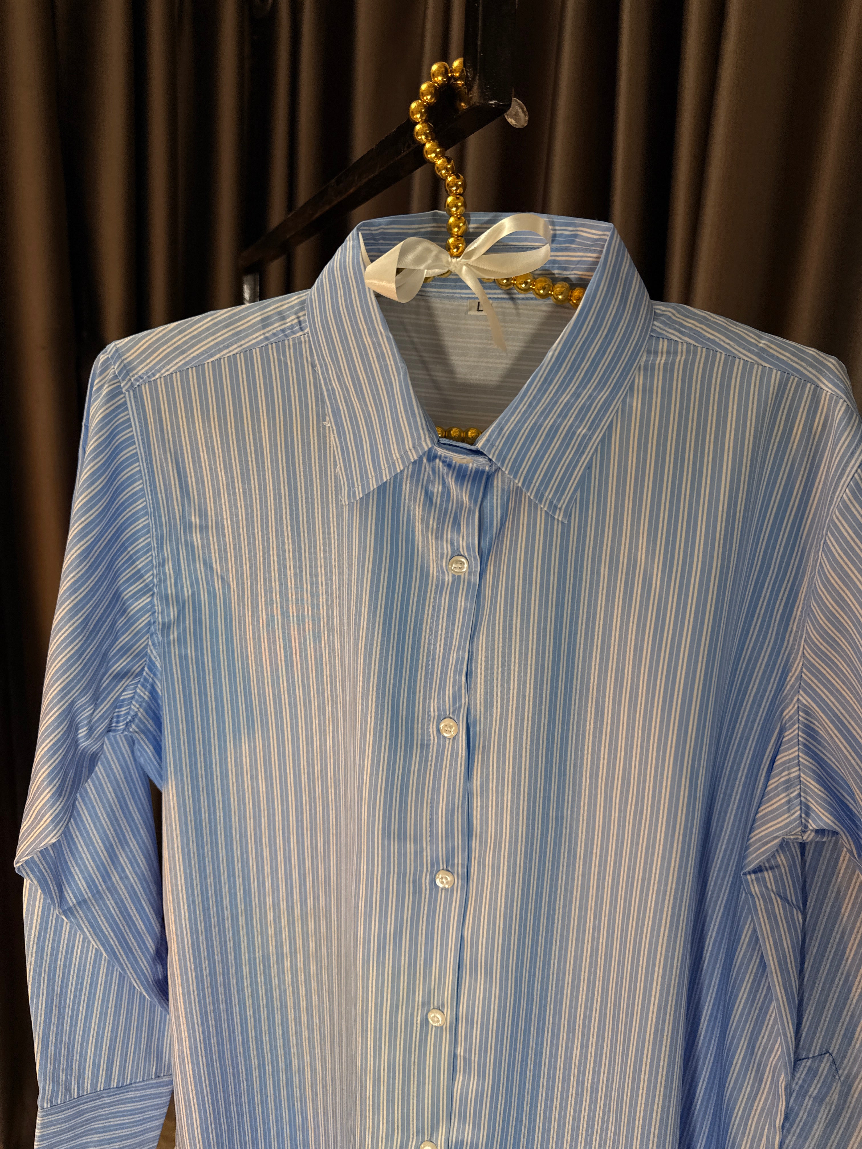 Women's Double Stripe Silk Shirt