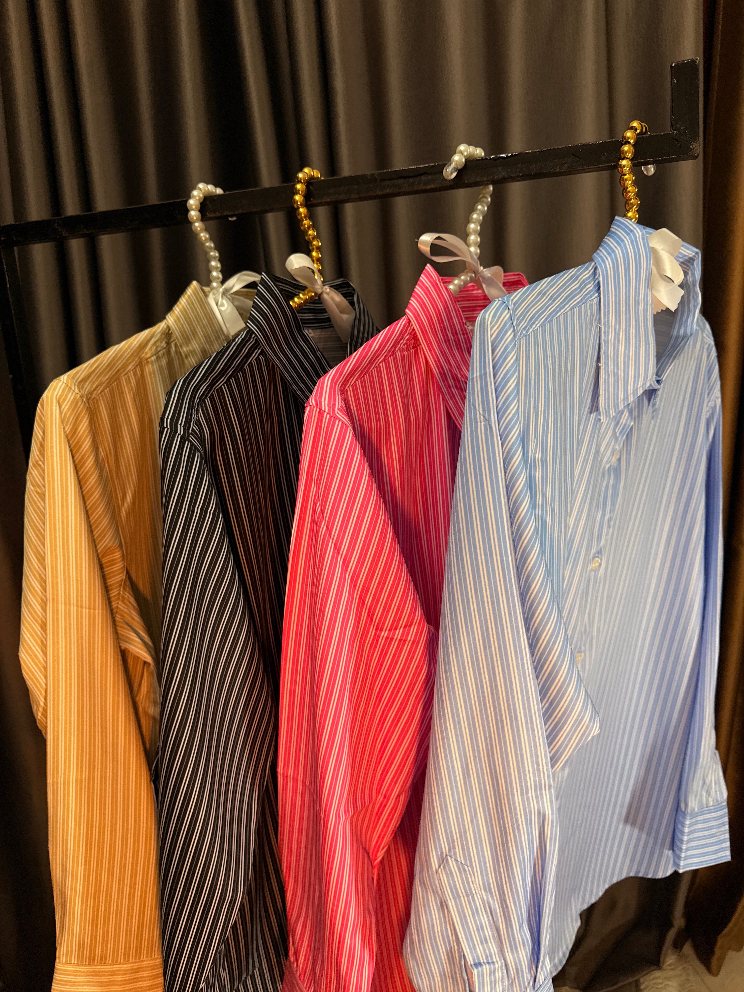 Women's Double Strip Silk Shirt