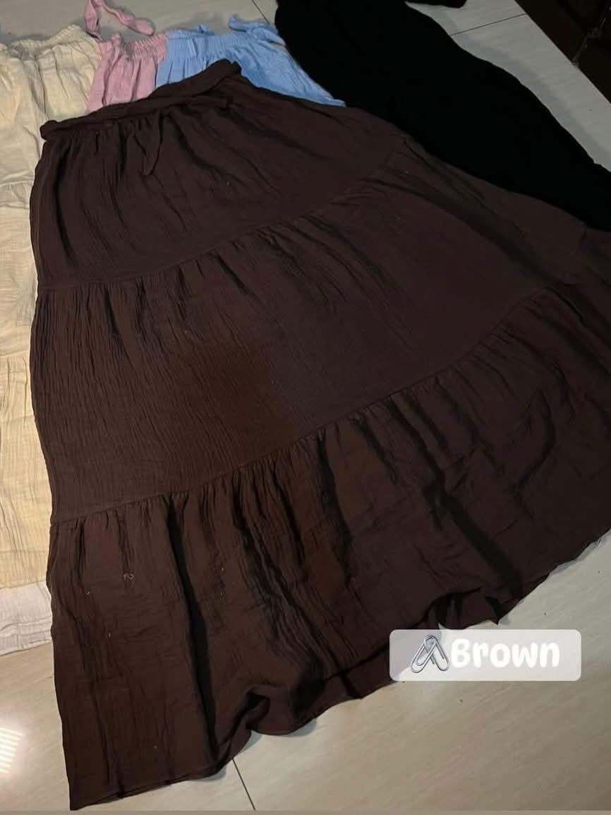 Waffle Cotton Skirt