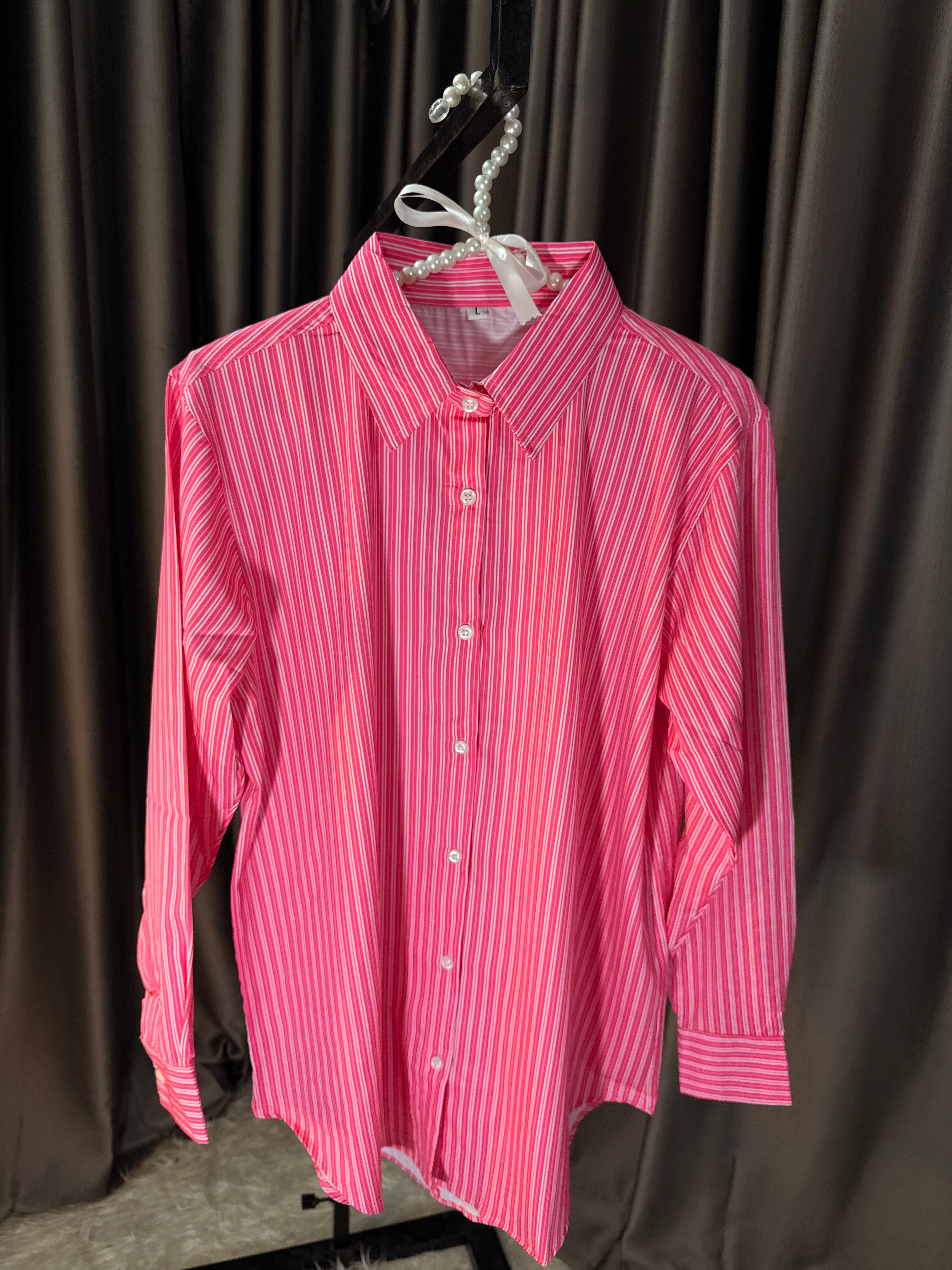 Women’s Double Stripe Silk Shirt
