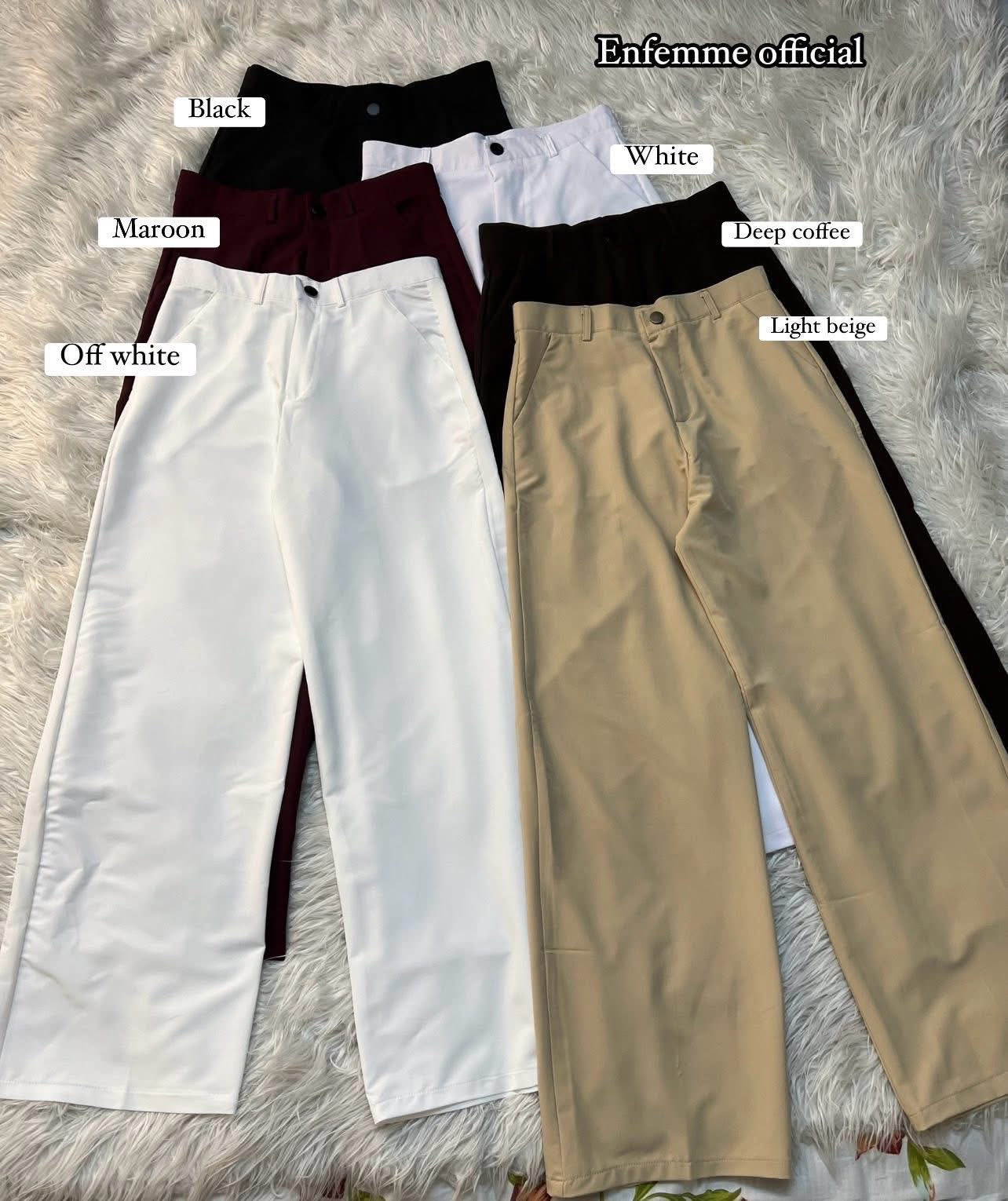High waisted ladies Wide leg formal pant