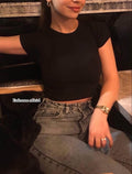 Women's Round neck Crop Tops