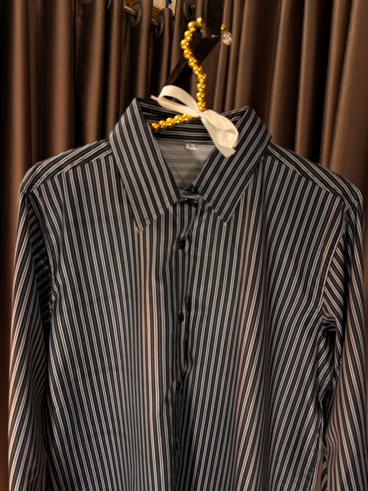 Women's Double Stripe Silk Shirt