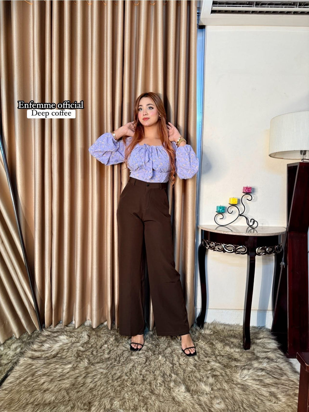 Ladies High waisted Wide Leg Formal Pant