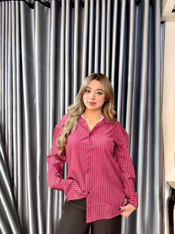 Women’s Premium Old Money Stripe Silk Shirt