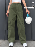 Ladies High waisted baggy Cargo Pant