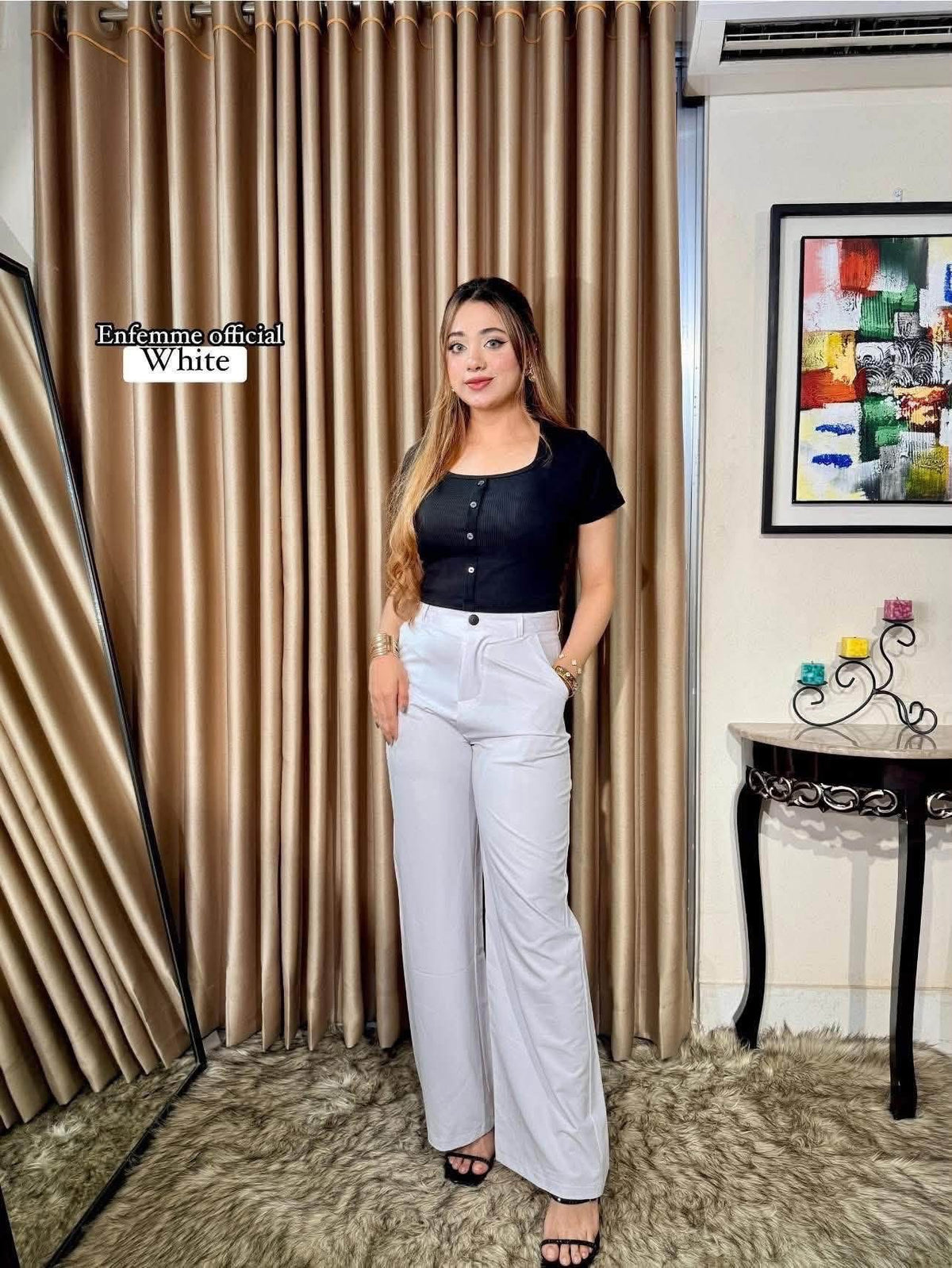 Women's High waisted Wide Leg Formal Pant