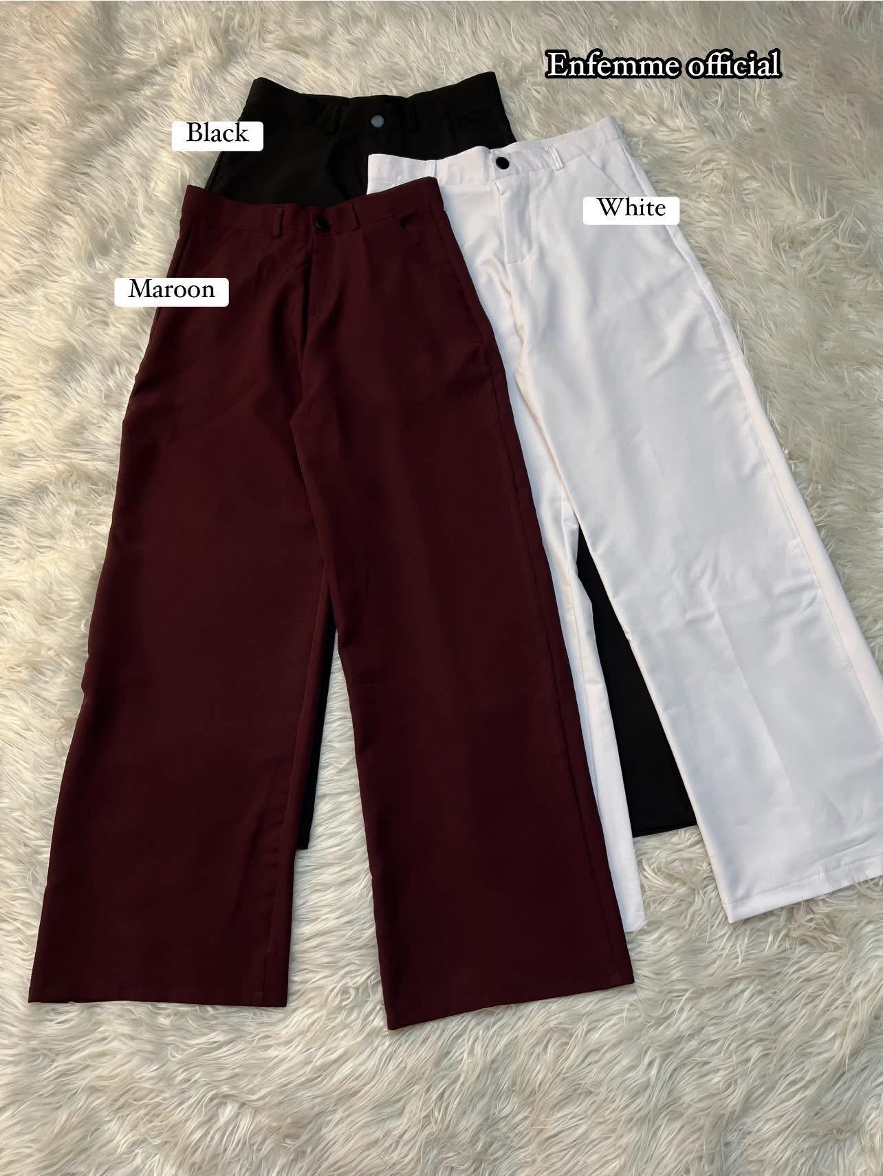 High waisted ladies Wide leg formal pant