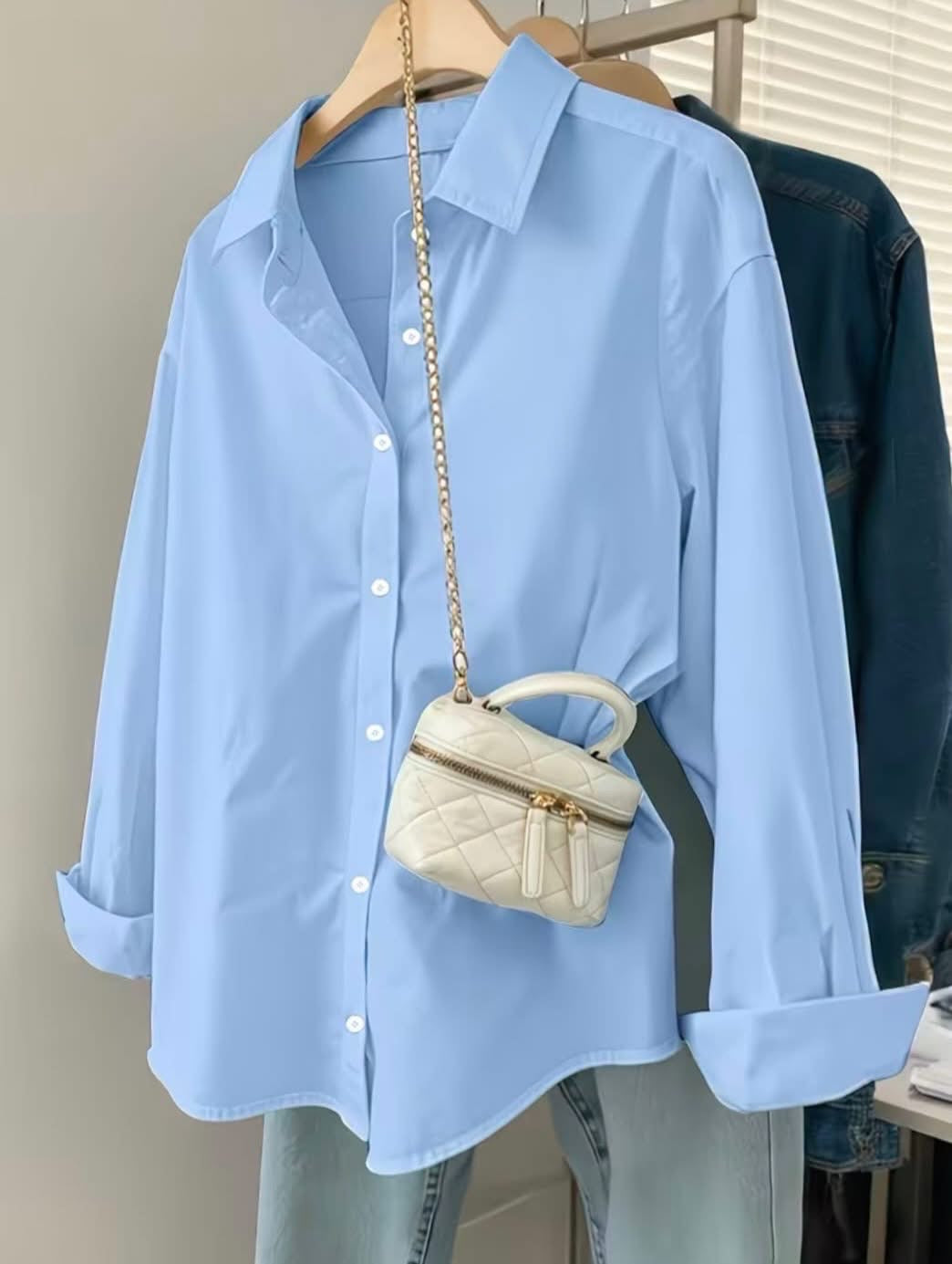 Women's Solid Cotton Formal Shirt