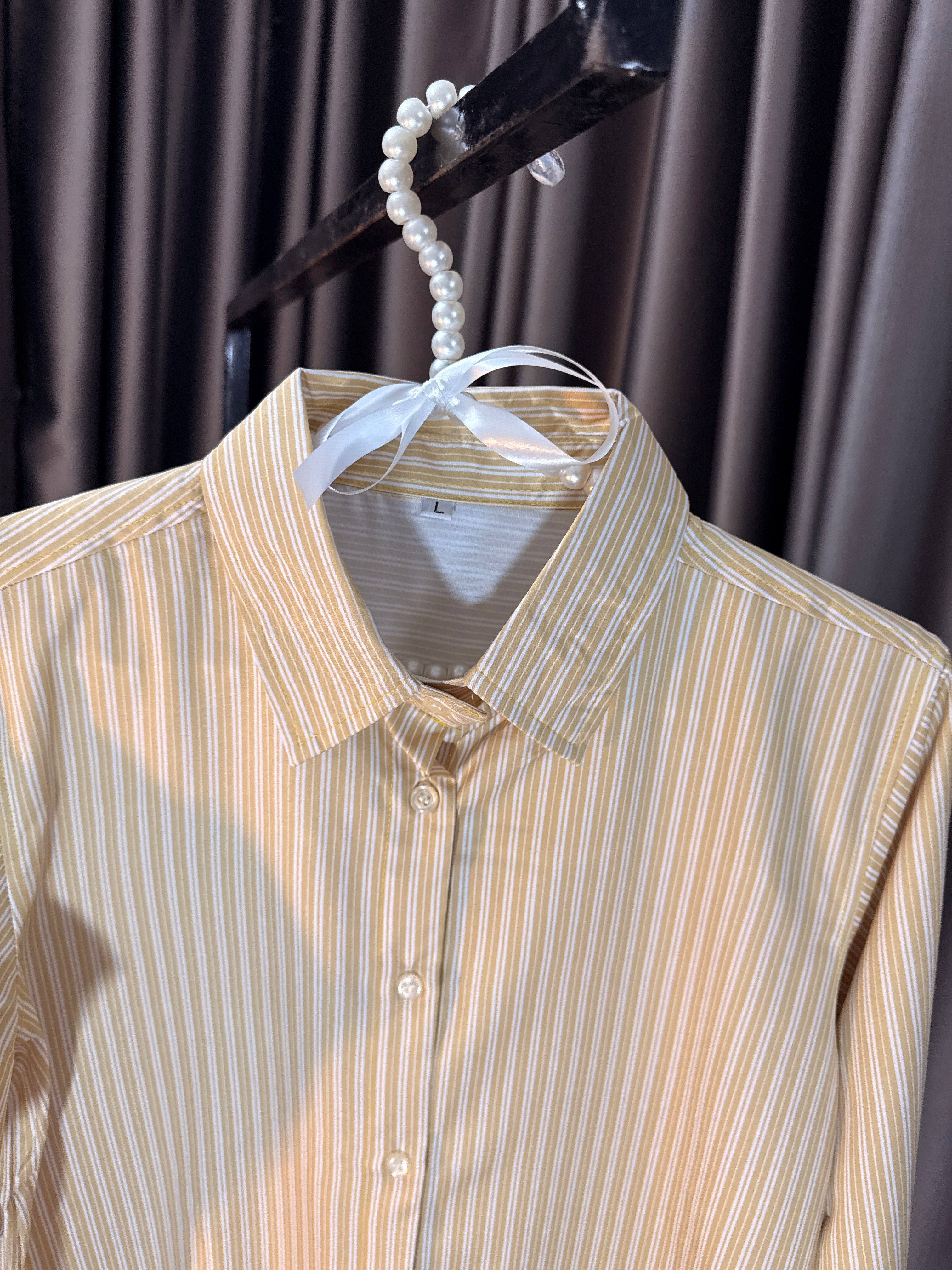 Women's Double Strip Silk Shirt