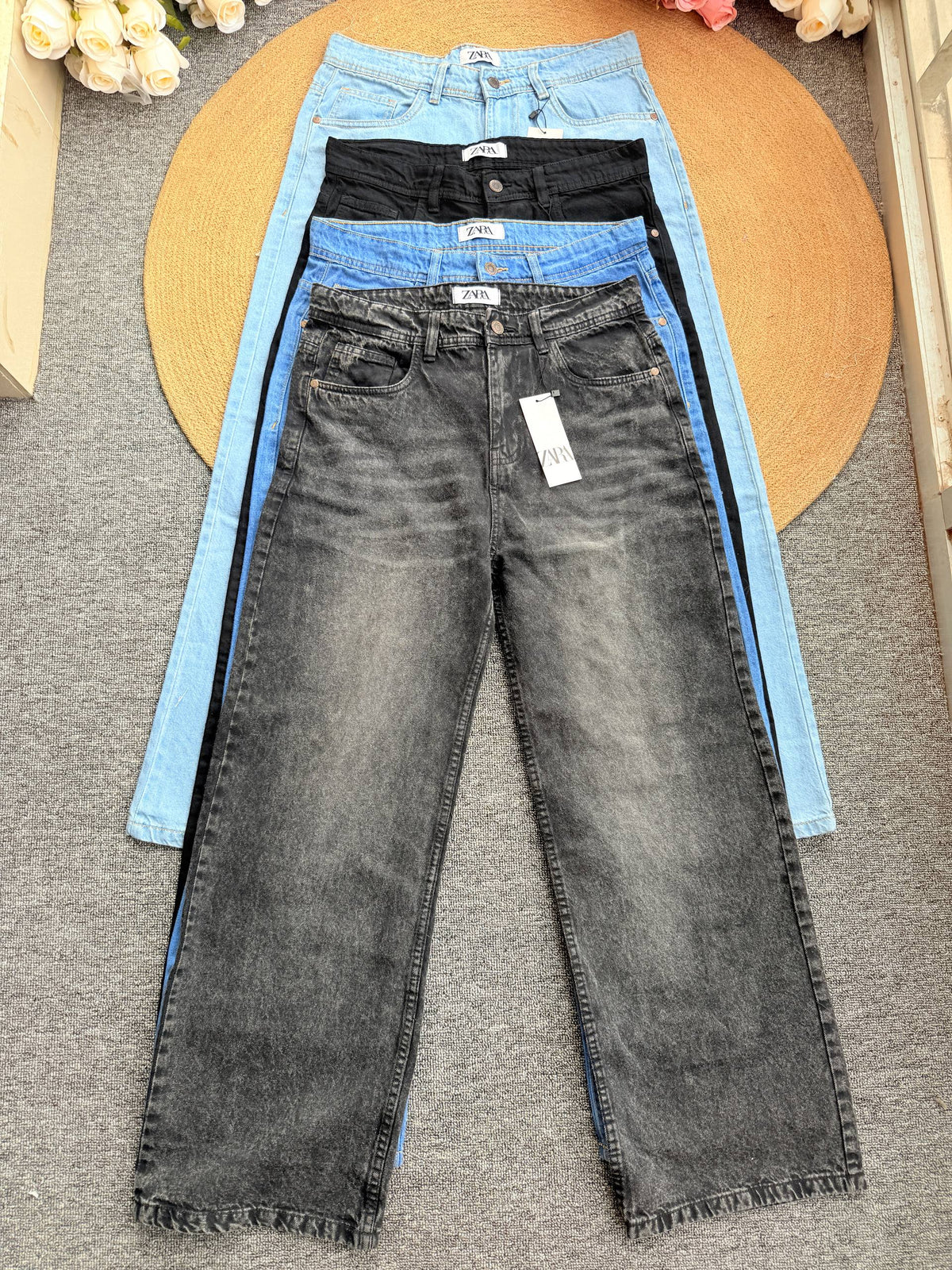 Ladies High Waist Baggy Jeans