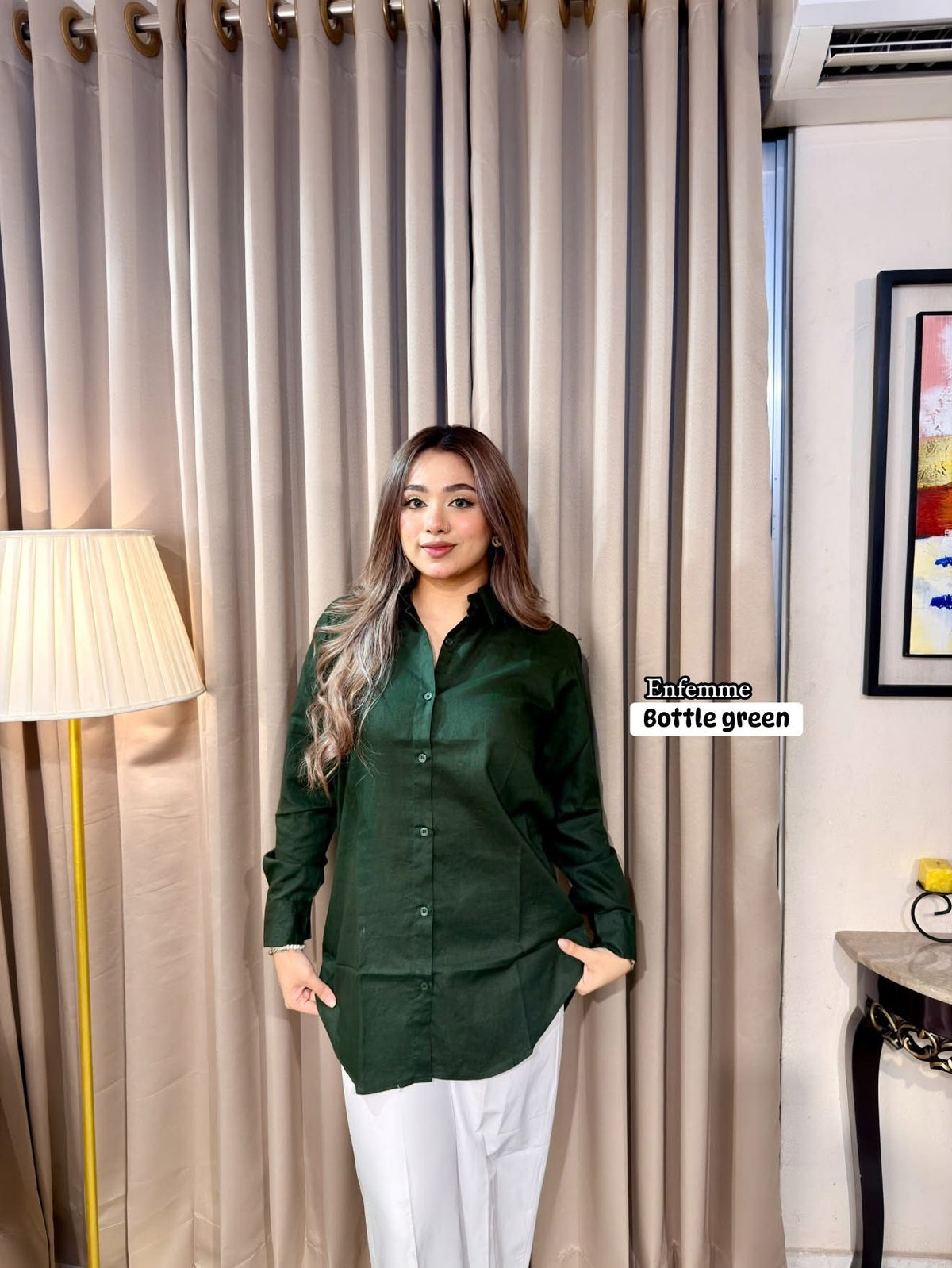 Women's Premium Solid Cotton Shirt