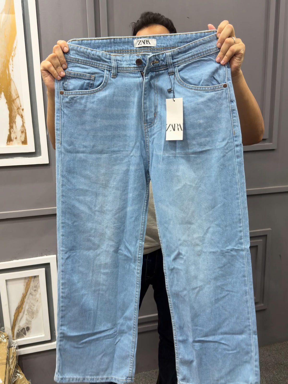 Ladies High Waist Baggy Jeans
