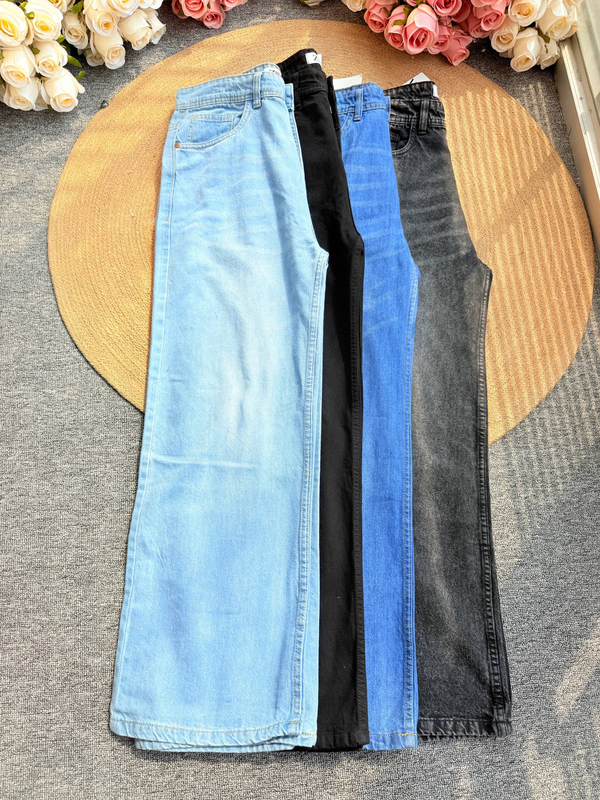 Ladies High Waist Baggy Jeans