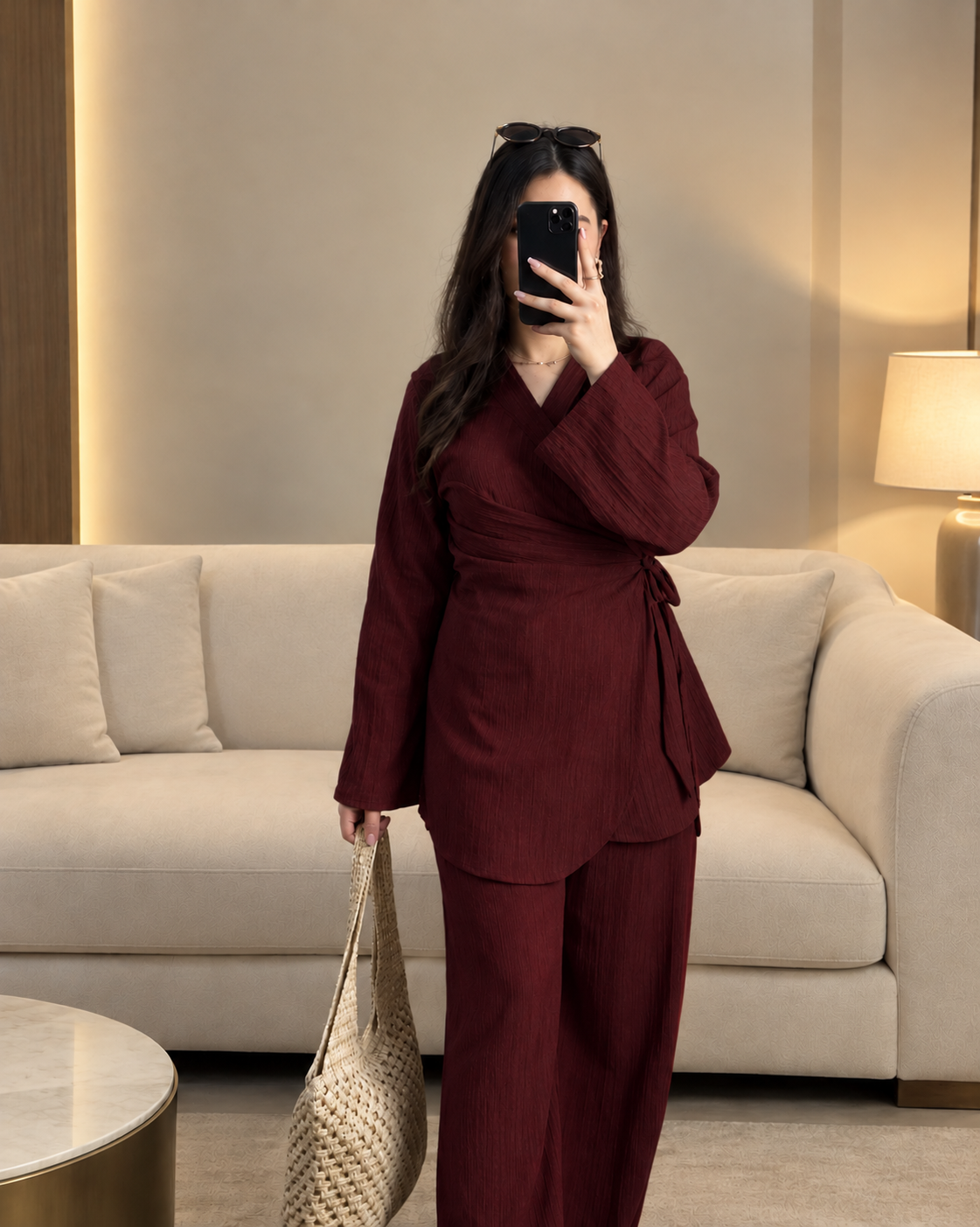 Women’s Modest Pleated Co ord set