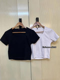 Square neck crop top