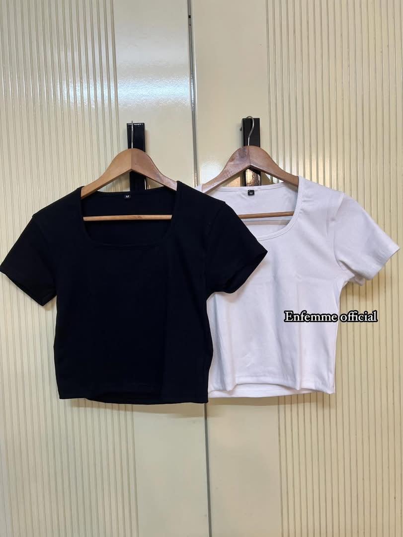 Square neck crop top