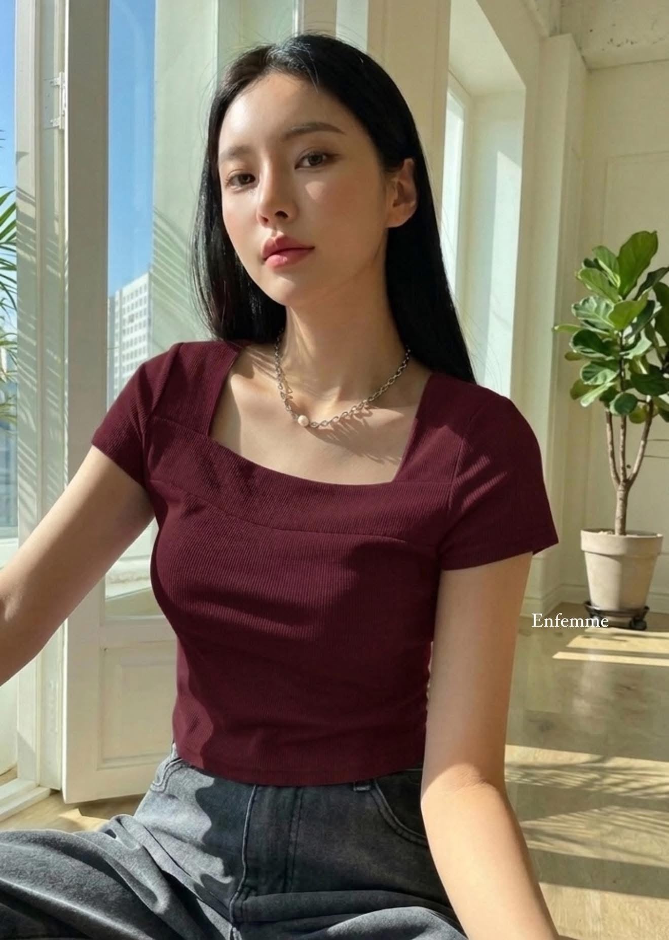 Premium Square Neck Rib Top