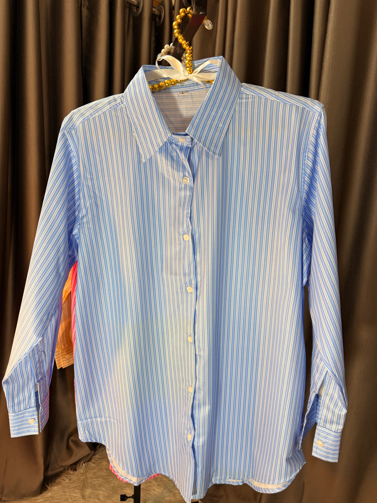 Women's Double Stripe Silk Shirt