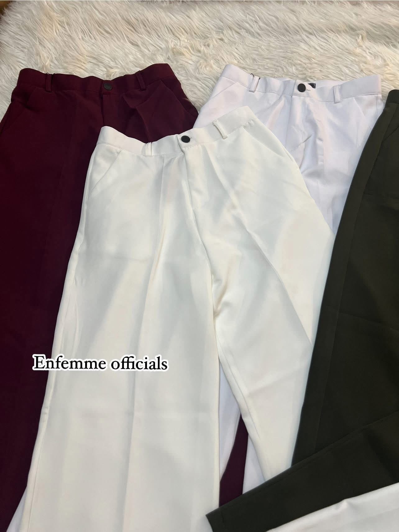 High waisted ladies Wide leg formal pant