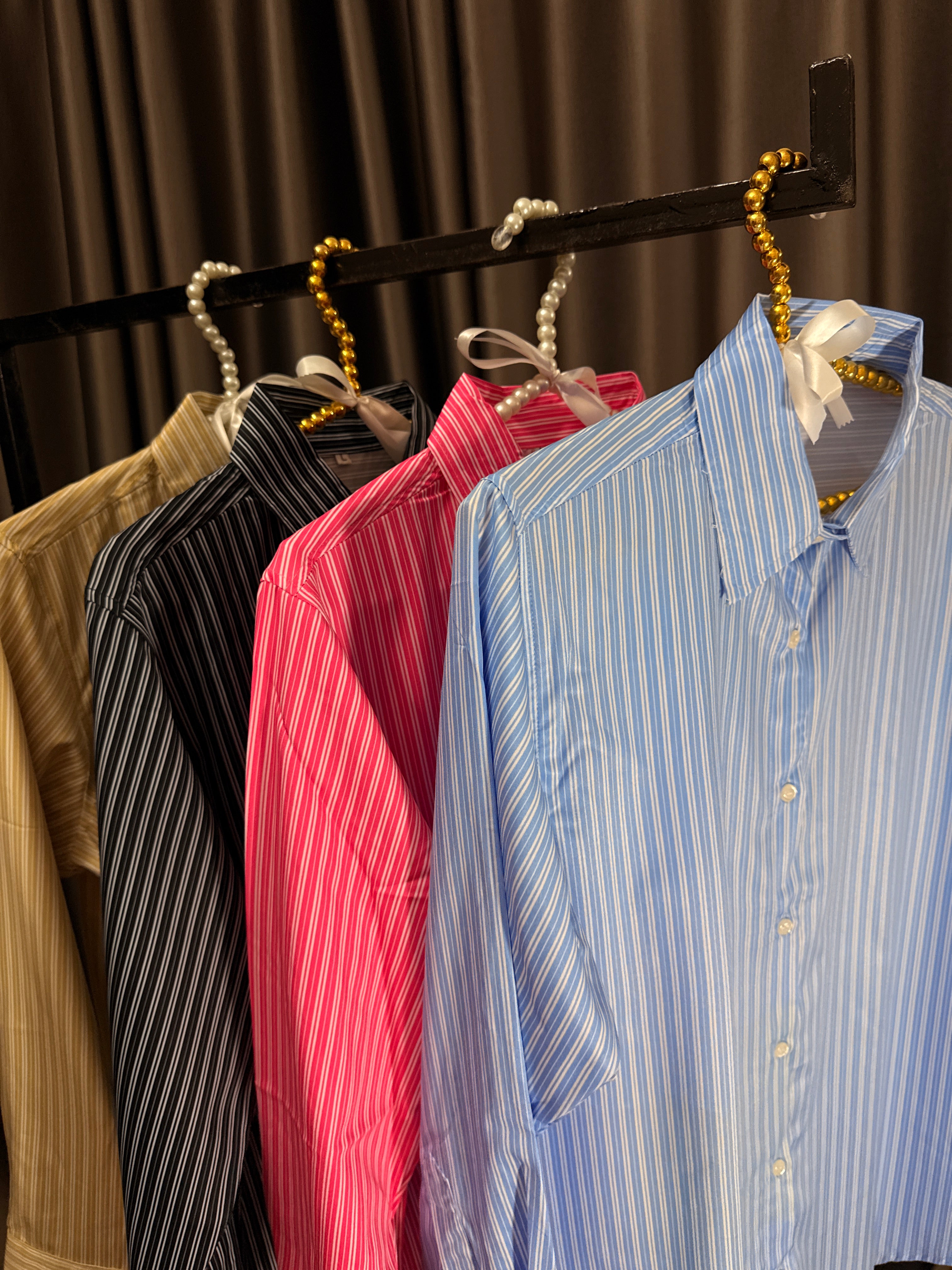 Women’s Double Stripe Silk Shirt