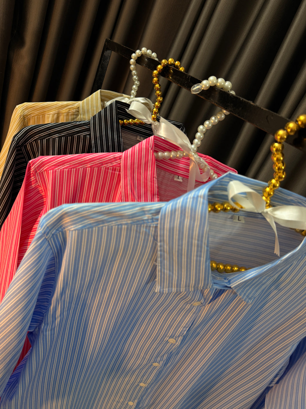 Women's Double Stripe Silk Shirt