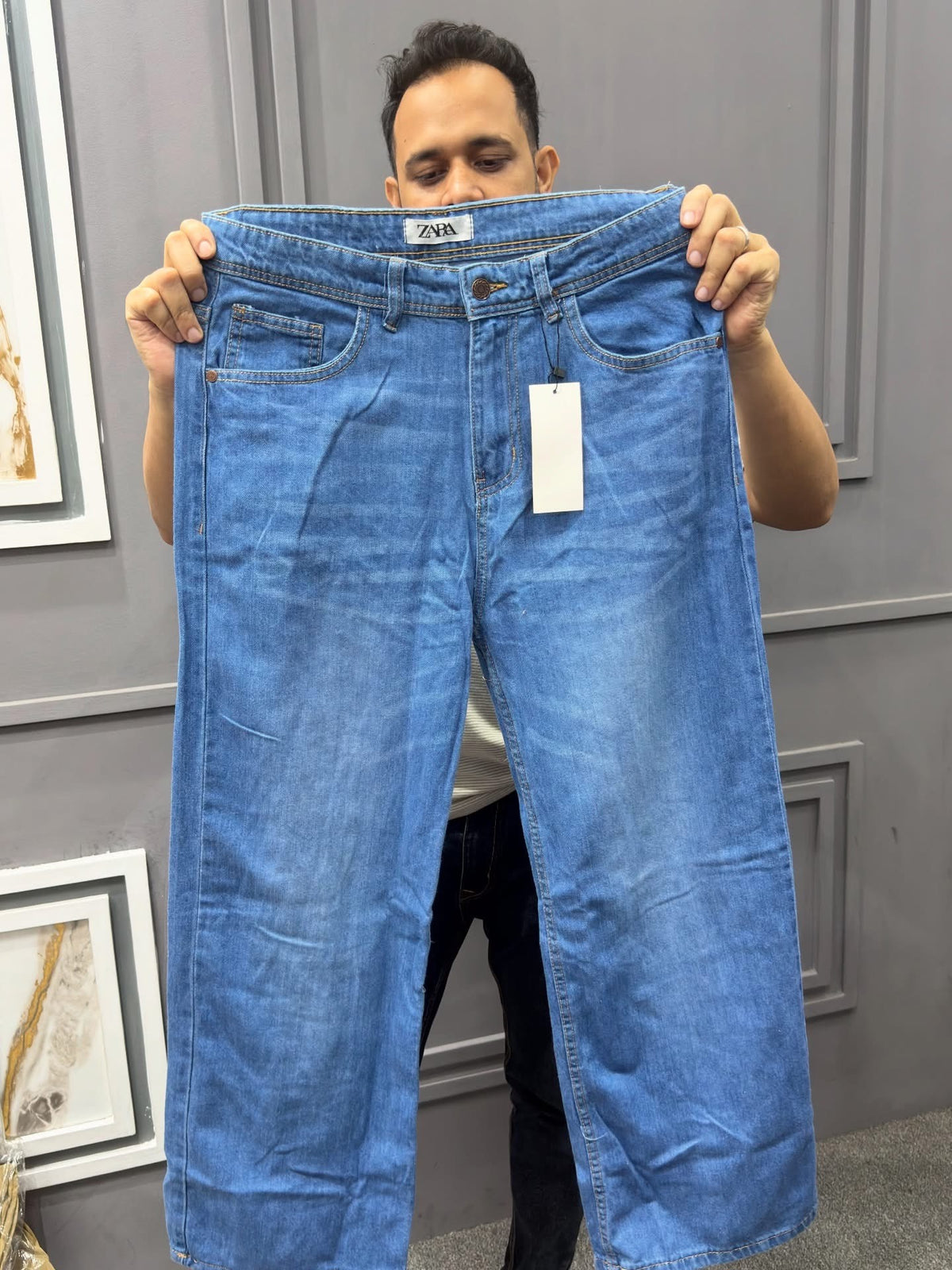 Ladies High Waist Baggy Jeans