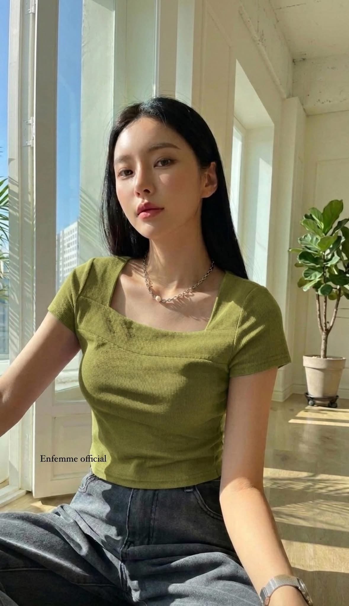 Premium Square Neck Rib Top