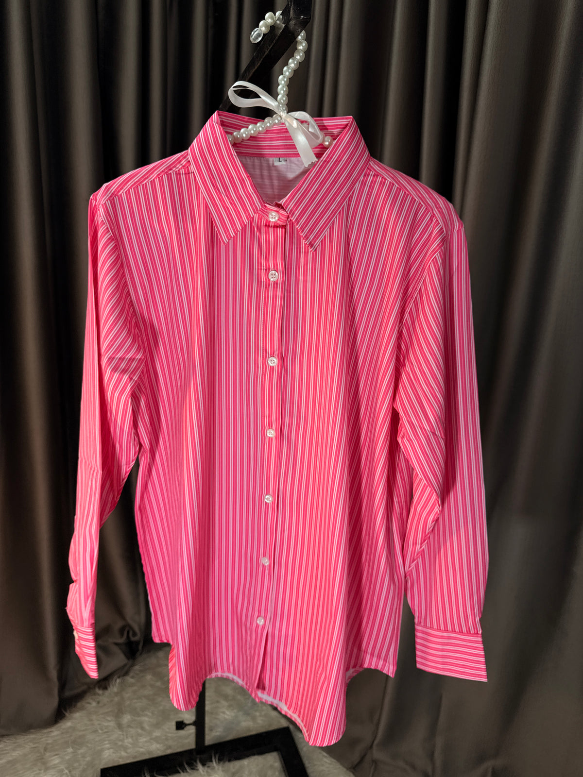 Women’s Double Stripe Silk Shirt