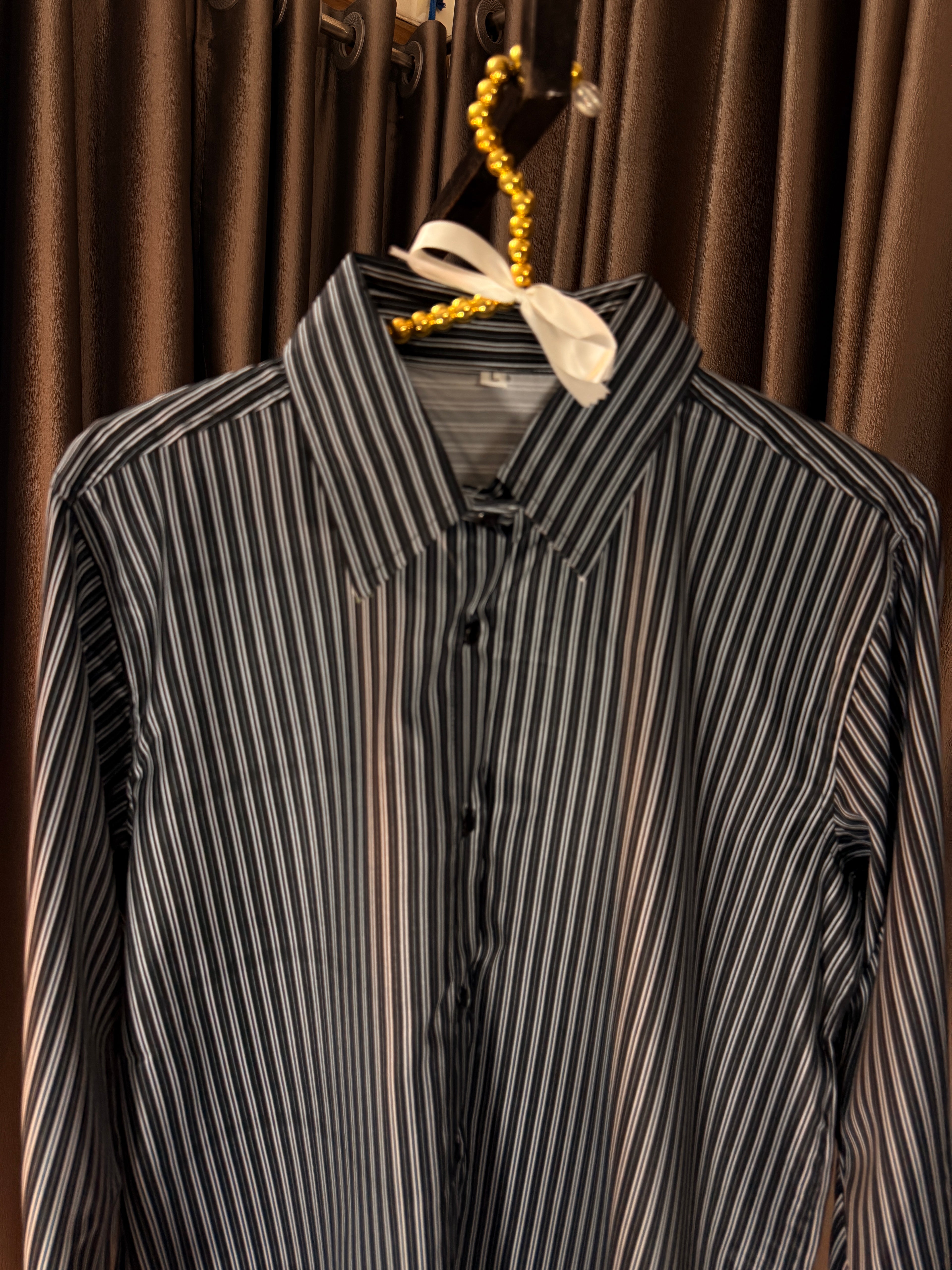 Women's Double Stripe Silk Shirt