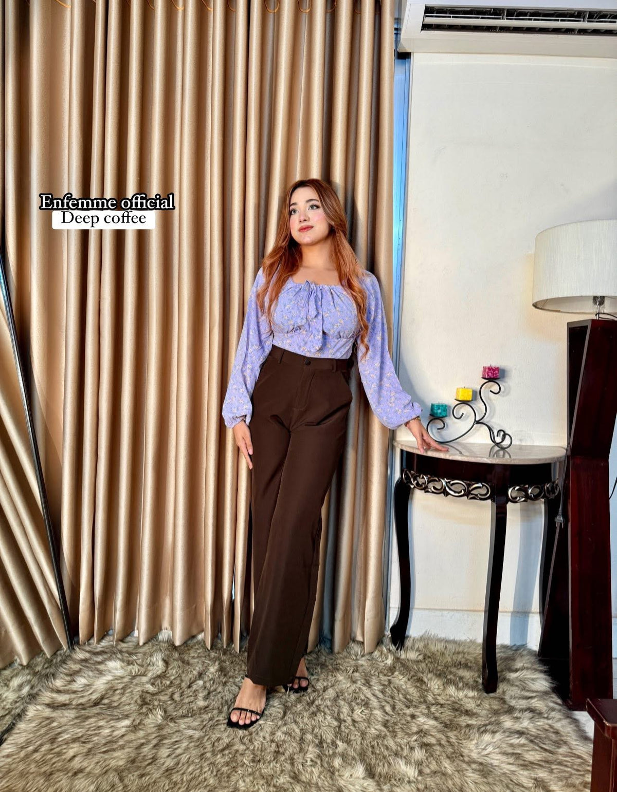 Ladies High waisted Wide Leg Formal Pant