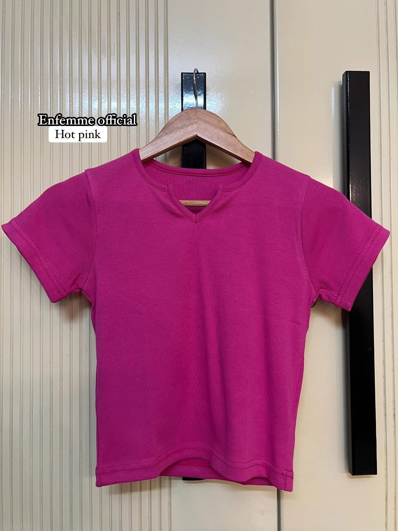 V neck crop tops