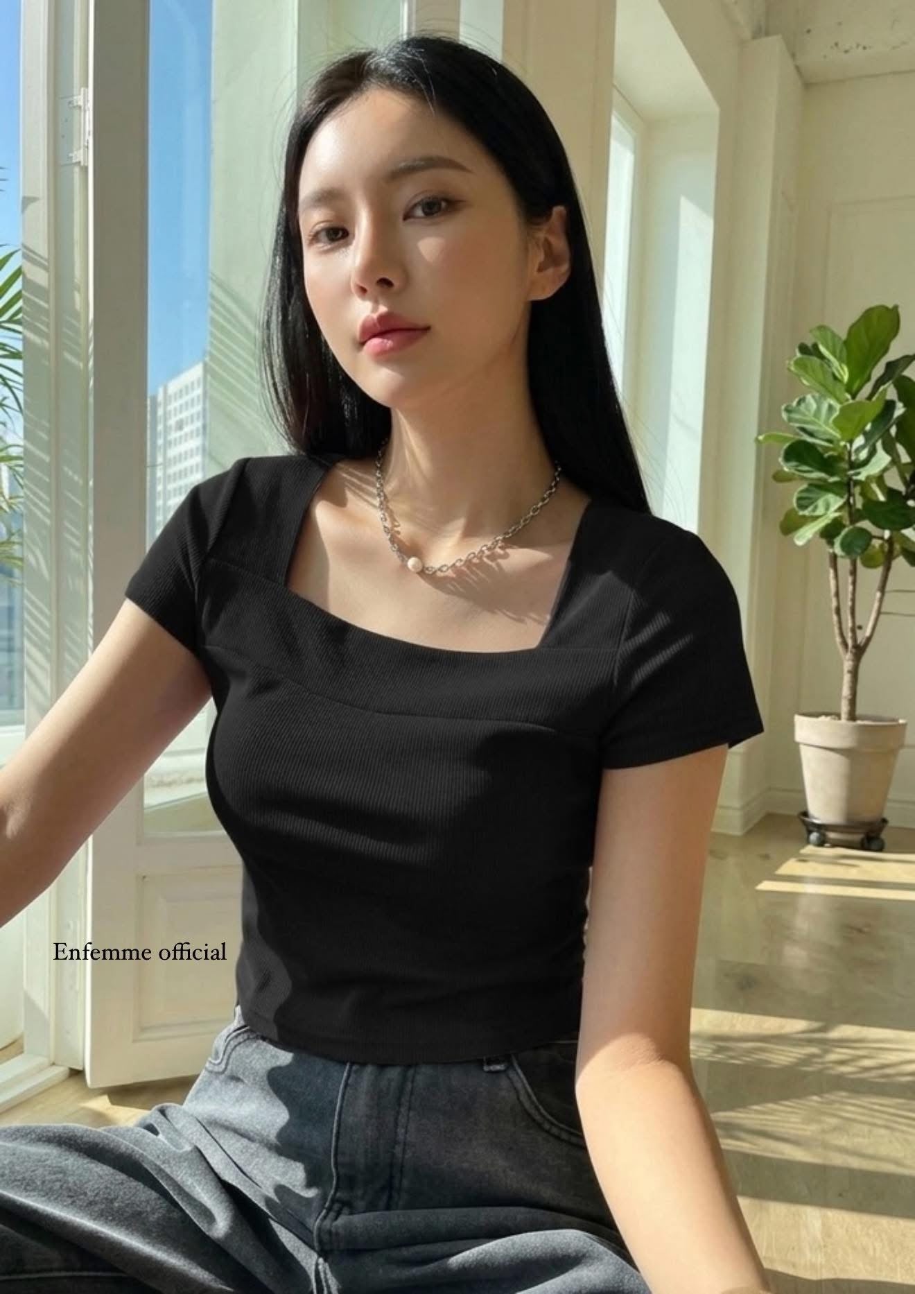 Premium Square Neck Rib Top