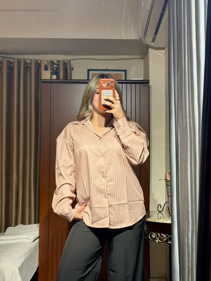 Women’s Premium Old Money Stripe Silk Shirt