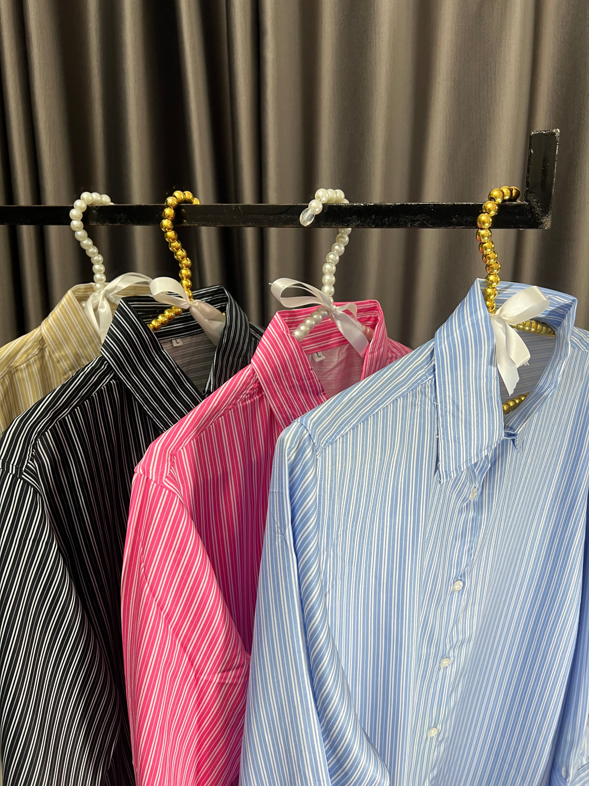 Women's Double Stripe Silk Shirt