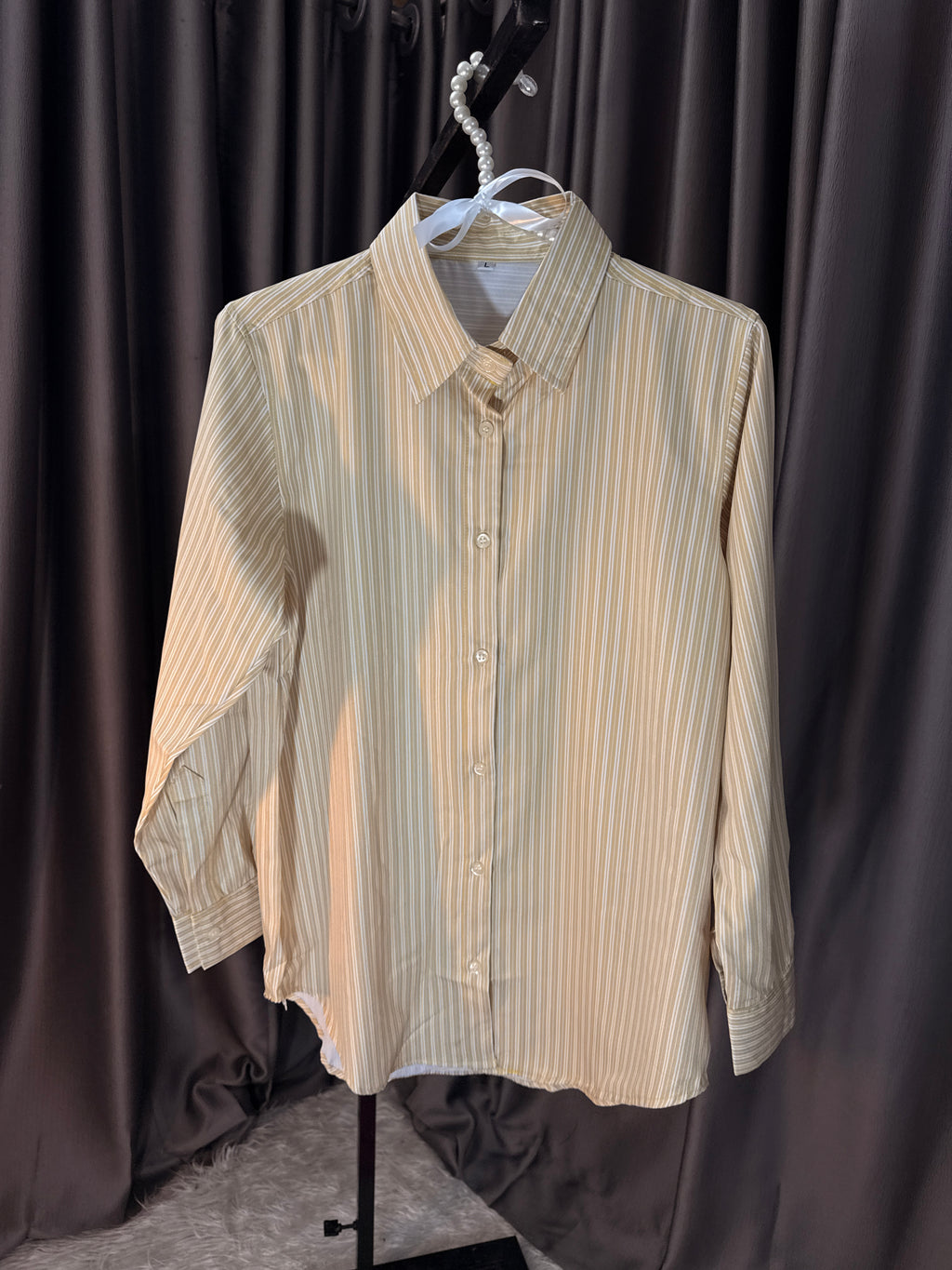 Women's Double Strip Silk Shirt