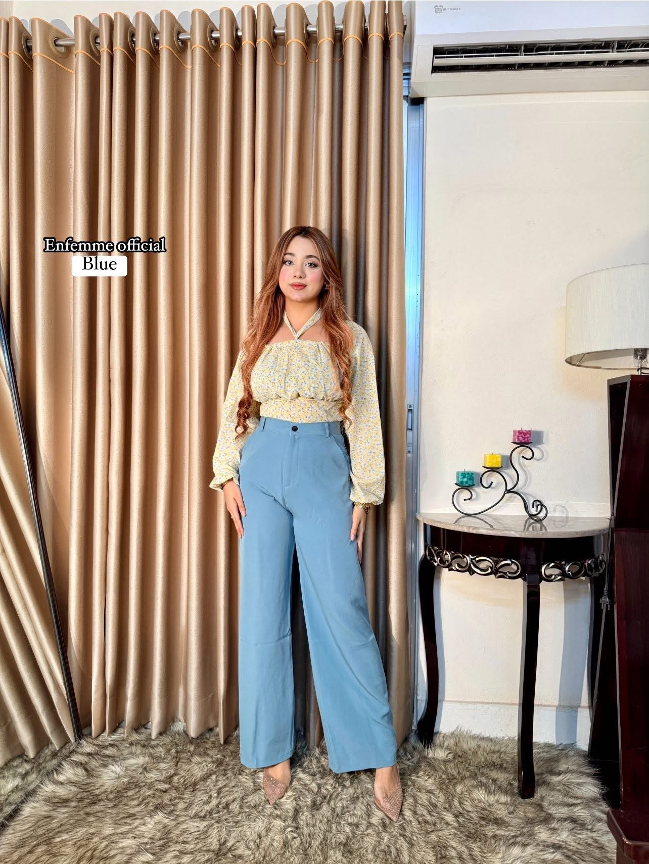 High waisted ladies Wide leg formal pant